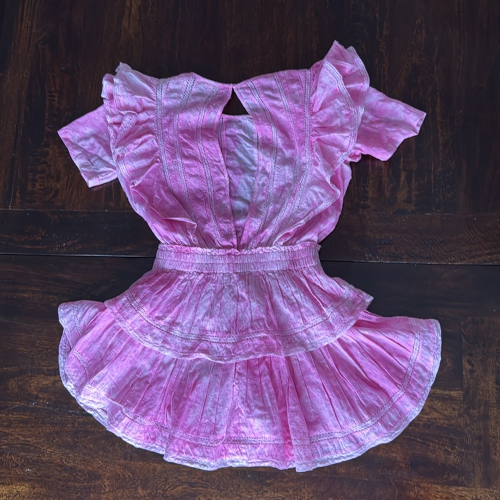 LoveShackFancy Natasha Ruffled Cotton Mini Dress - Picture 3 of 4